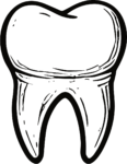 Tooth SVG Bold Outline Vector