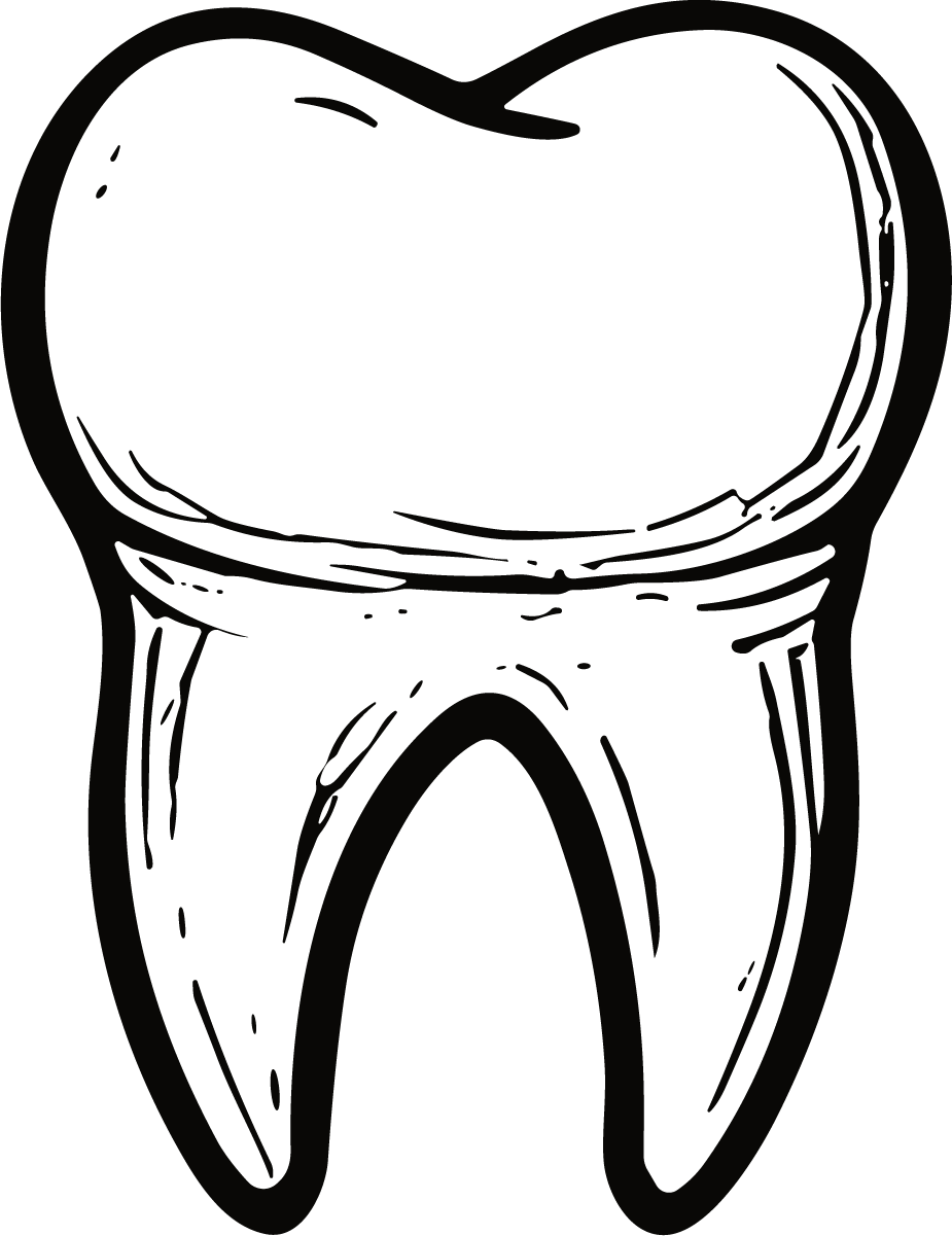 Tooth SVG Bold Outline Vector - Image 1