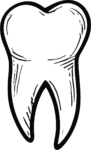 Tooth SVG Bold Outline Vector