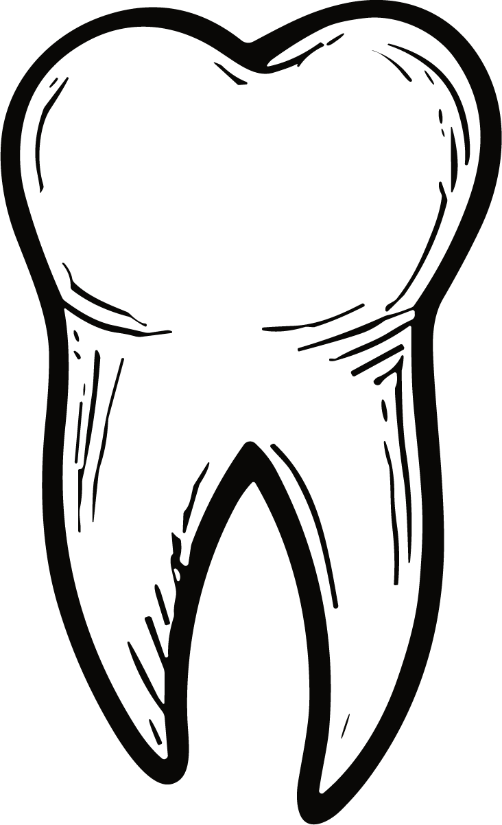 Tooth SVG Bold Outline Vector - Image 1