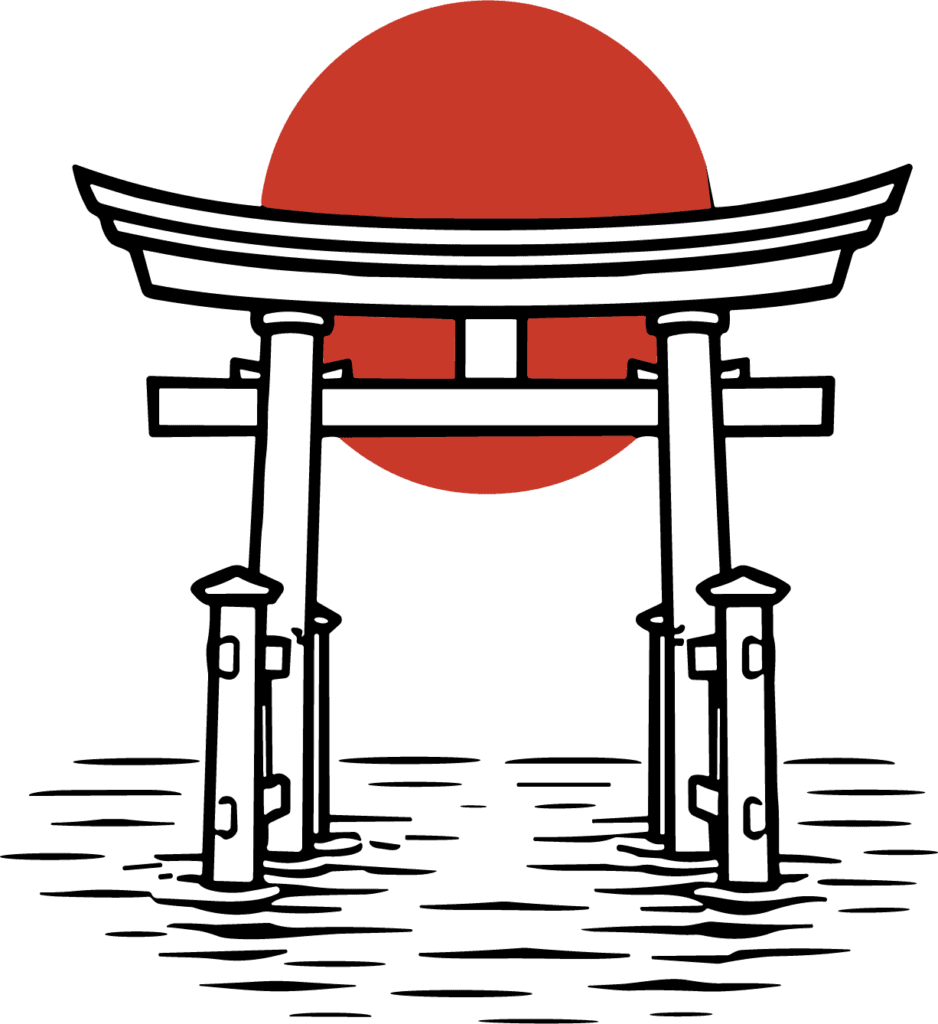 Torii Gate SVG Rising Sun Vector