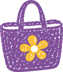 Tote Bag SVG Floral Doodle Vector