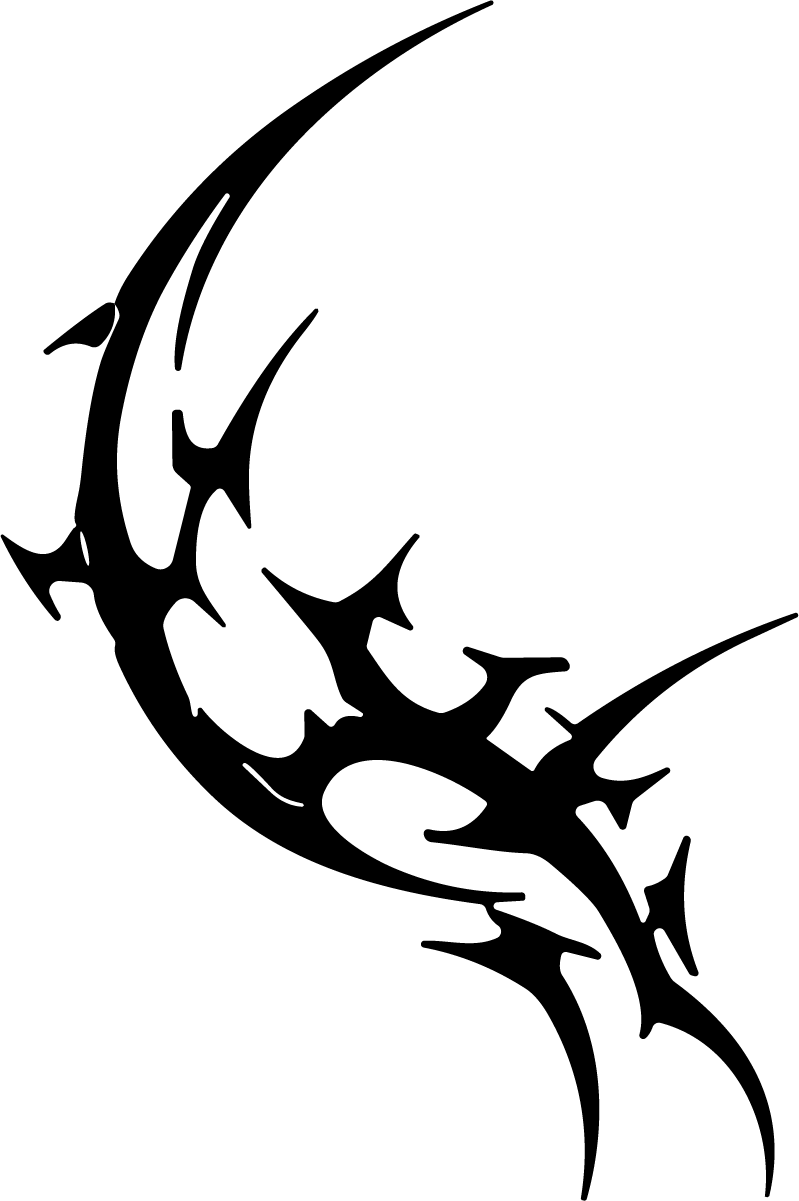 Tribal Crescent Design SVG Sharp Vector - Image 1