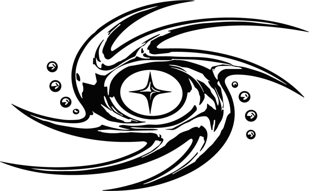 Tribal Eye Design SVG Swirling Motion Vector