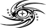 Tribal Eye Design SVG Swirling Motion Vector