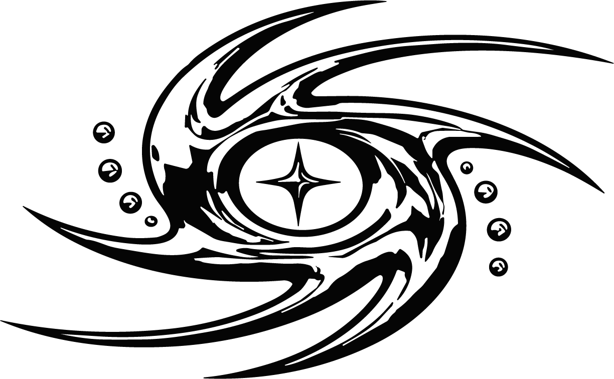 Tribal Eye Design SVG Swirling Motion Vector - Image 1