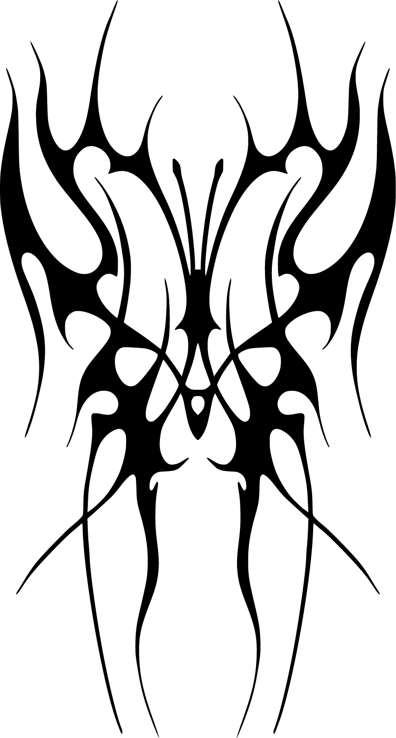 Tribal Flame Design SVG Symmetrical Vector - Image 1