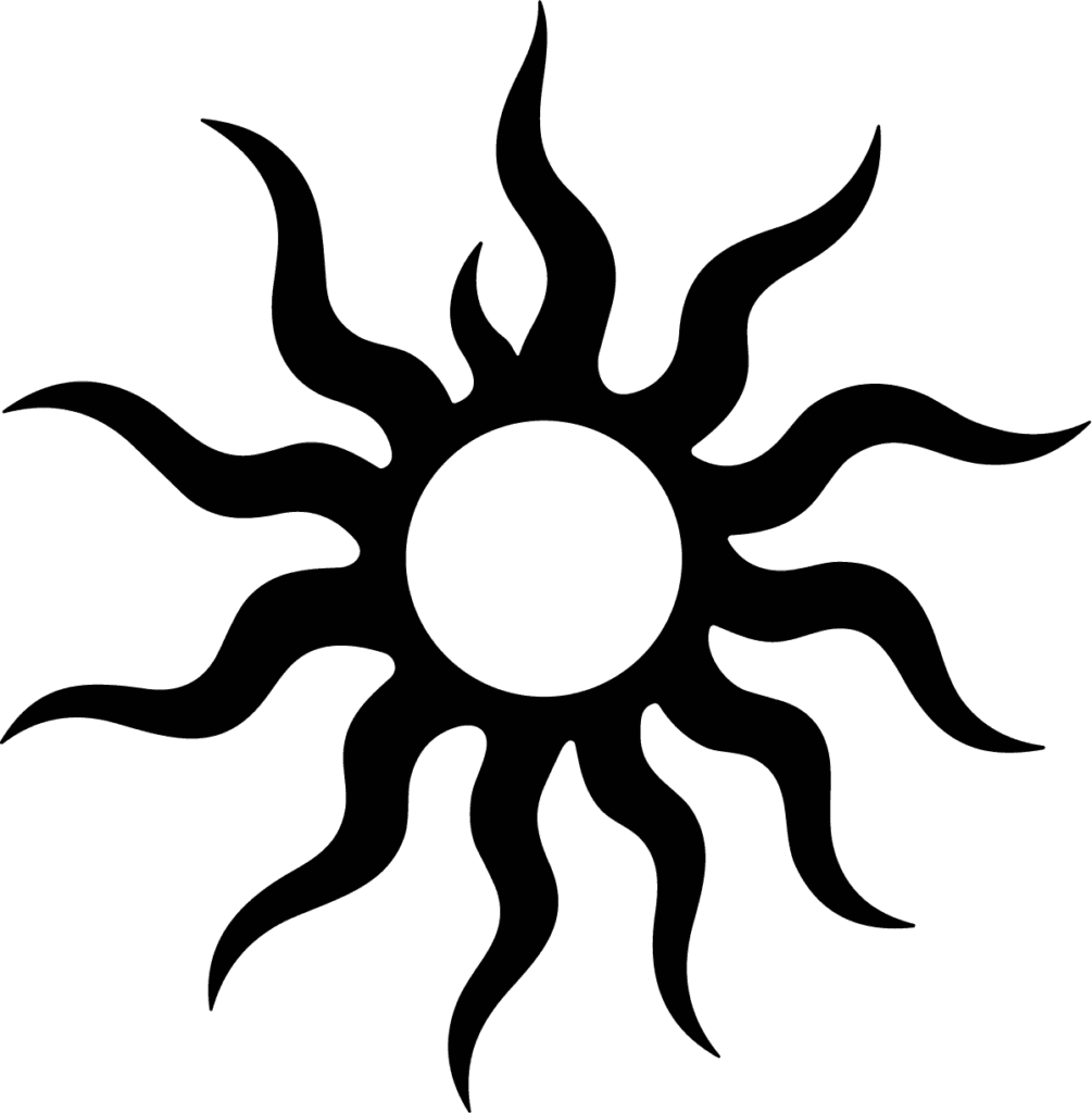Tribal Sun SVG Flaming Vector
