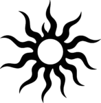 Tribal Sun SVG Flaming Vector