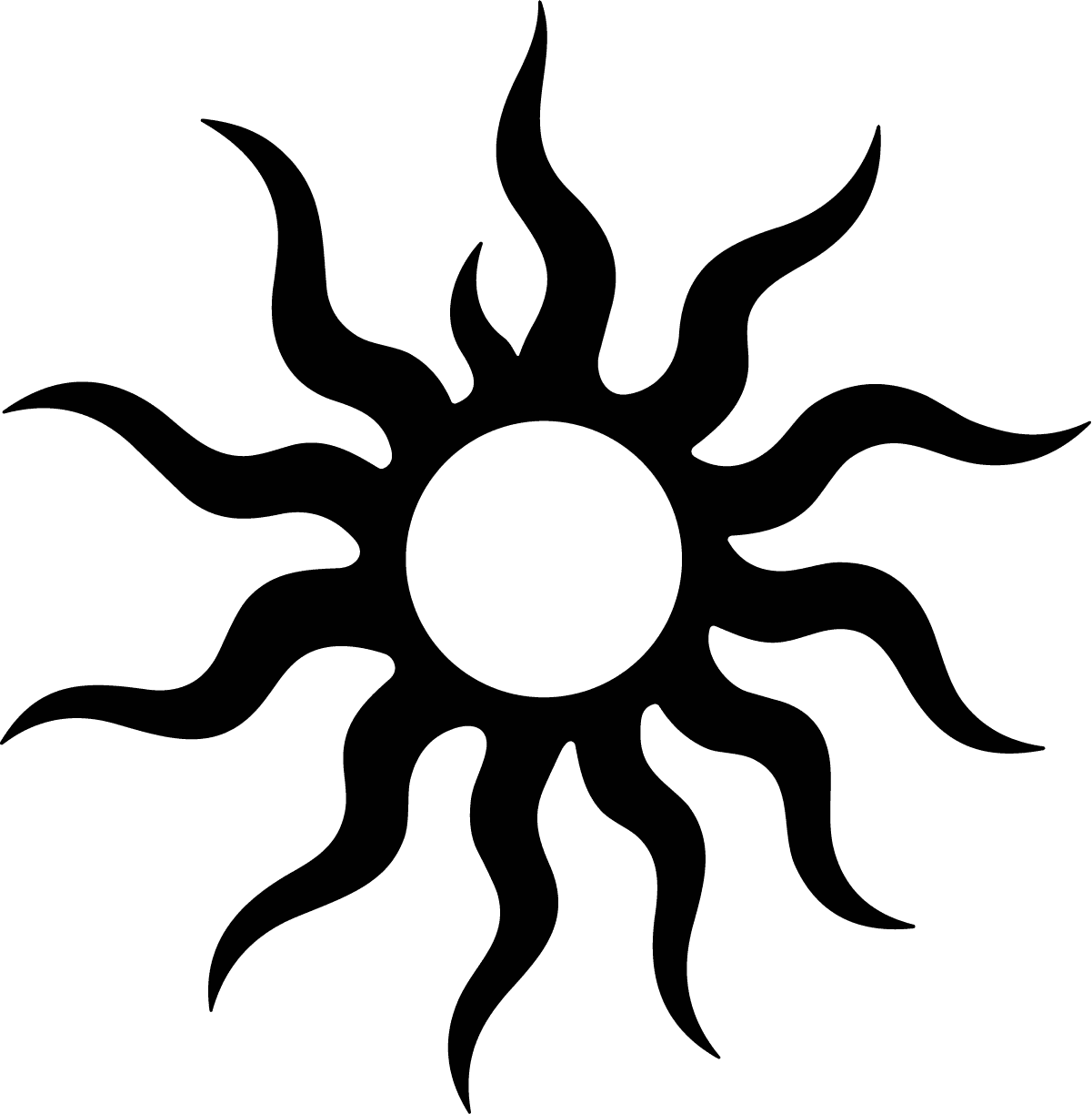 Tribal Sun SVG Flaming Vector - Image 1