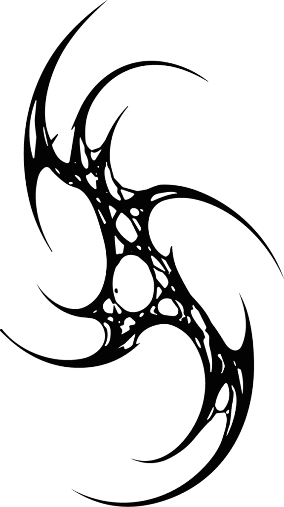 Tribal Swirl SVG Spiky Symmetry Vector