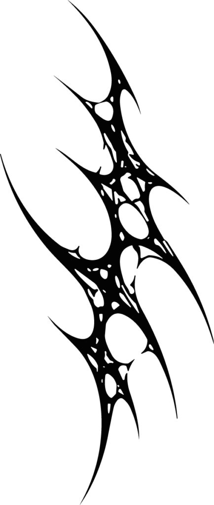 Tribal Tattoo Design SVG Sharp Flowing Vector