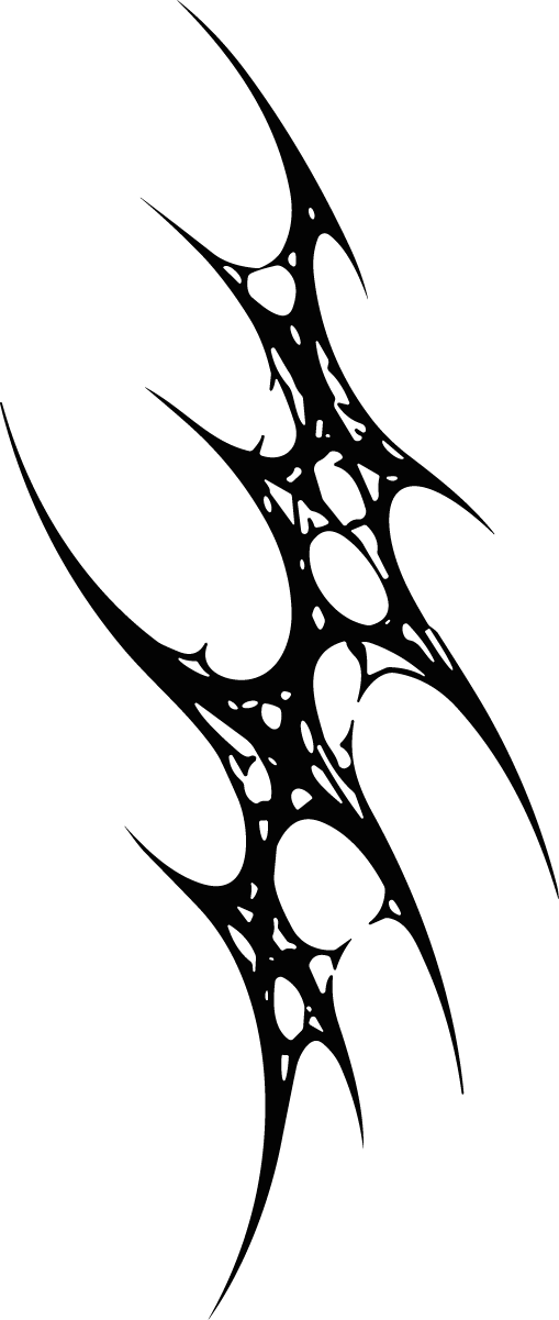 Tribal Tattoo Design SVG Sharp Flowing Vector - Image 1