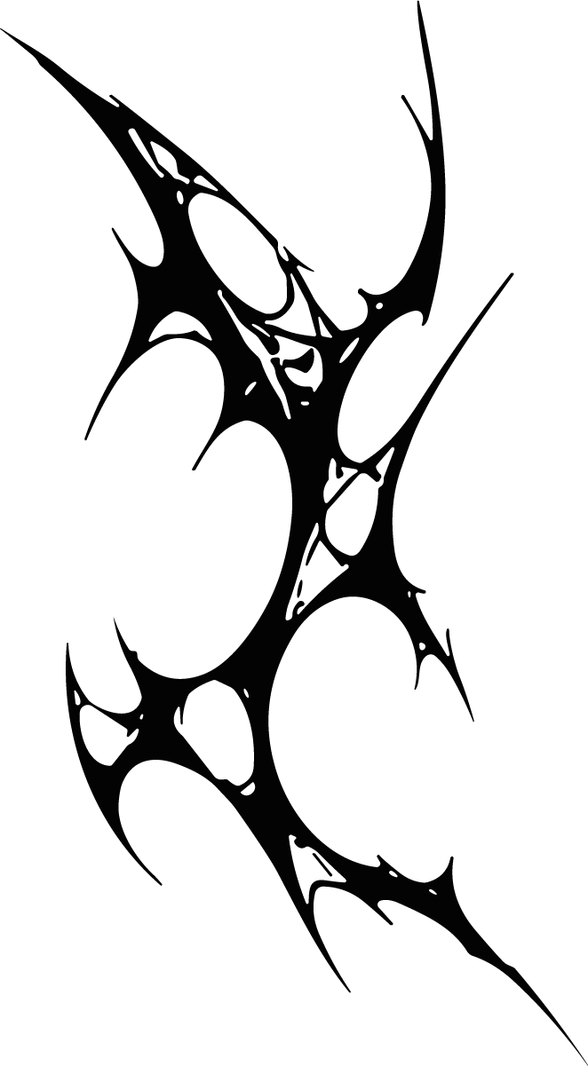 Tribal Thorn Design SVG Spiky Silhouette Vector - Image 1