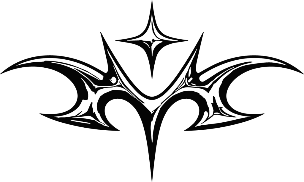 Tribal Wings Emblem SVG Sharp Edged Vector