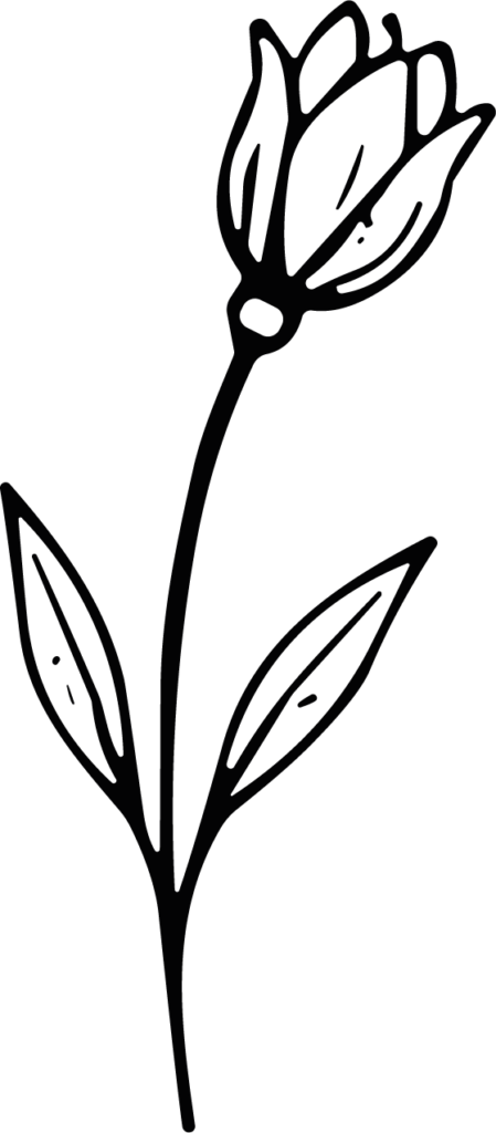 Tulip Flower SVG Bold Outline Vector