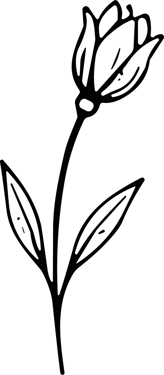 Tulip Flower SVG Bold Outline Vector - Image 1