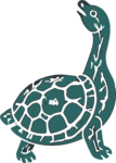 Turtle SVG Bold Teal Vector