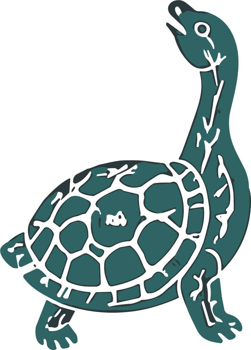 Turtle SVG Bold Teal Vector - Image 1