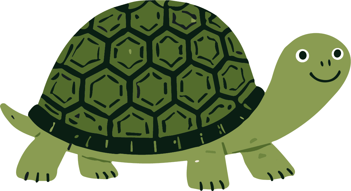 Turtle SVG Cheerful Green Vector - Image 1