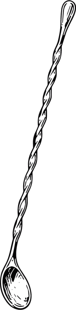 Twisted Bar Spoon Spiral Detail Vector