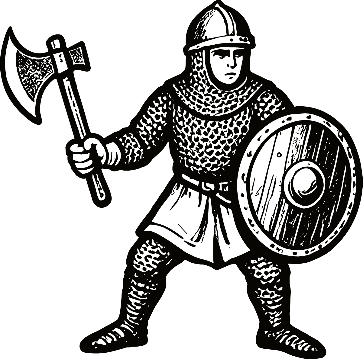 Viking Warrior SVG Battle Ready Vector - Image 1