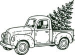 Vintage Truck with Tree SVG Rustic Holiday Vector