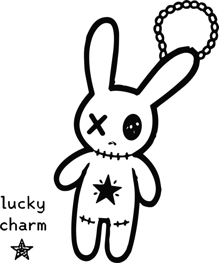 Voodoo Bunny Doll SVG Creepy Cute Vector