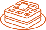 Waffle Stack SVG Simple Outline Vector