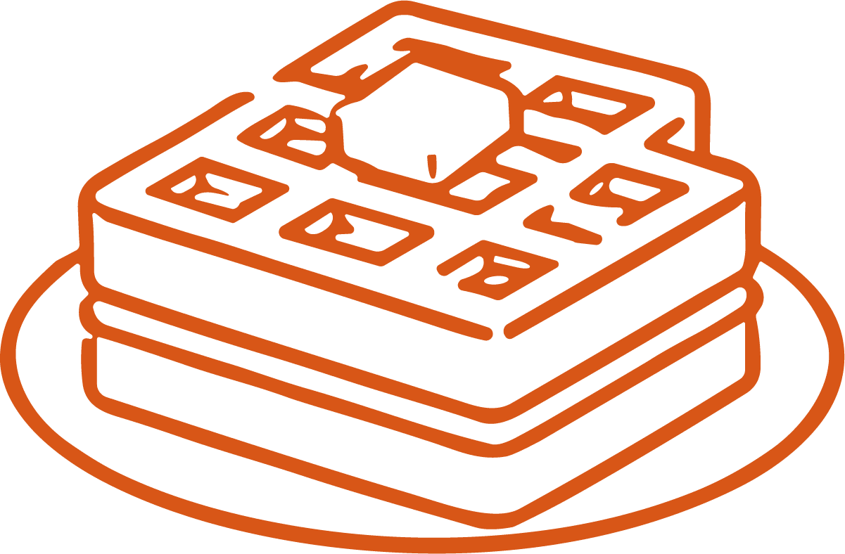 Waffle Stack SVG Simple Outline Vector - Image 1