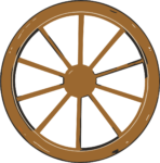 Wagon Wheel SVG Rustic Hand-Drawn Vector