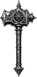 War Hammer SVG Ornate Medieval Vector