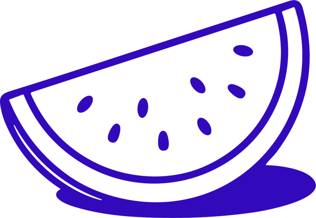 Watermelon Slice SVG Bold Outline Vector