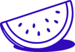 Watermelon Slice SVG Bold Outline Vector