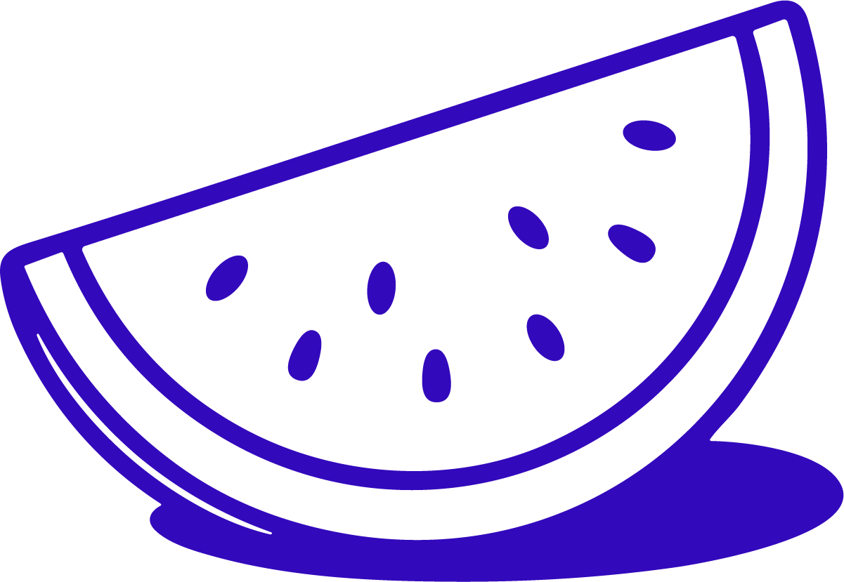 Watermelon Slice SVG Bold Outline Vector - Image 1