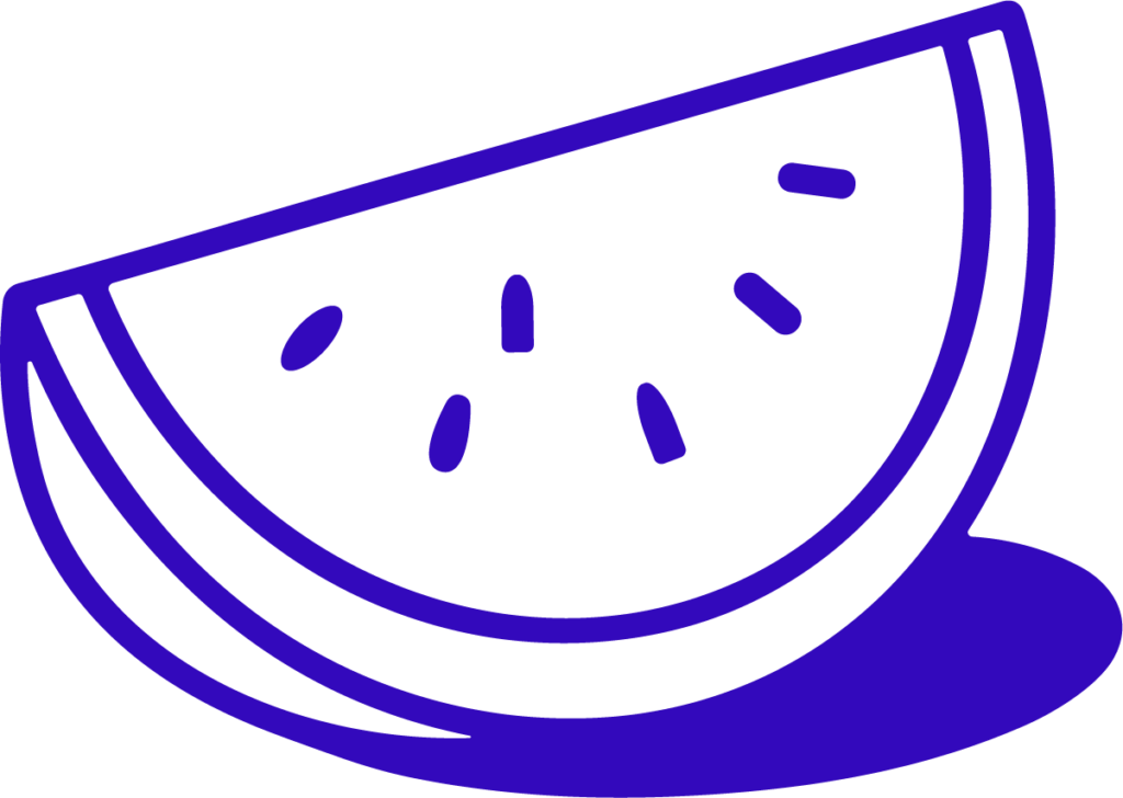 Watermelon Slice SVG Bold Outline Vector