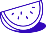 Watermelon Slice SVG Bold Outline Vector