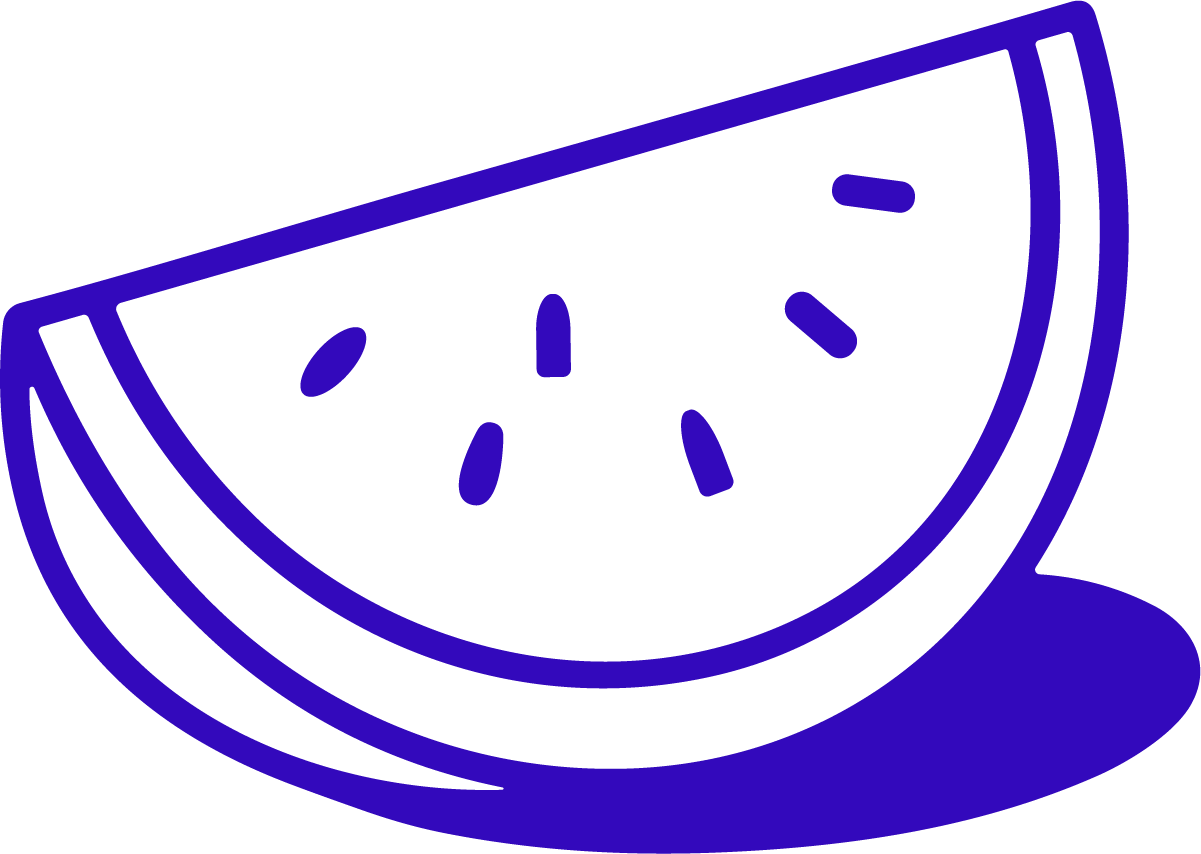 Watermelon Slice SVG Bold Outline Vector - Image 1