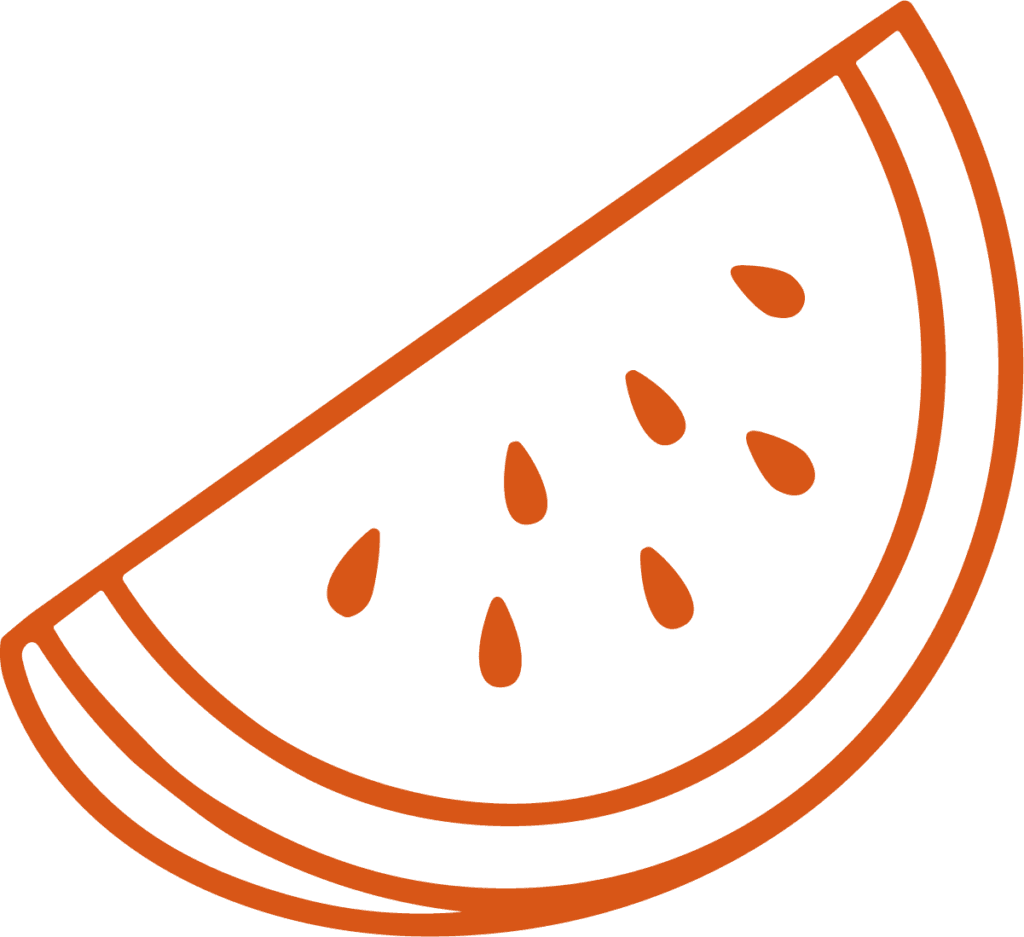 Watermelon Slice SVG Bold Outline Vector