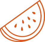 Watermelon Slice SVG Bold Outline Vector