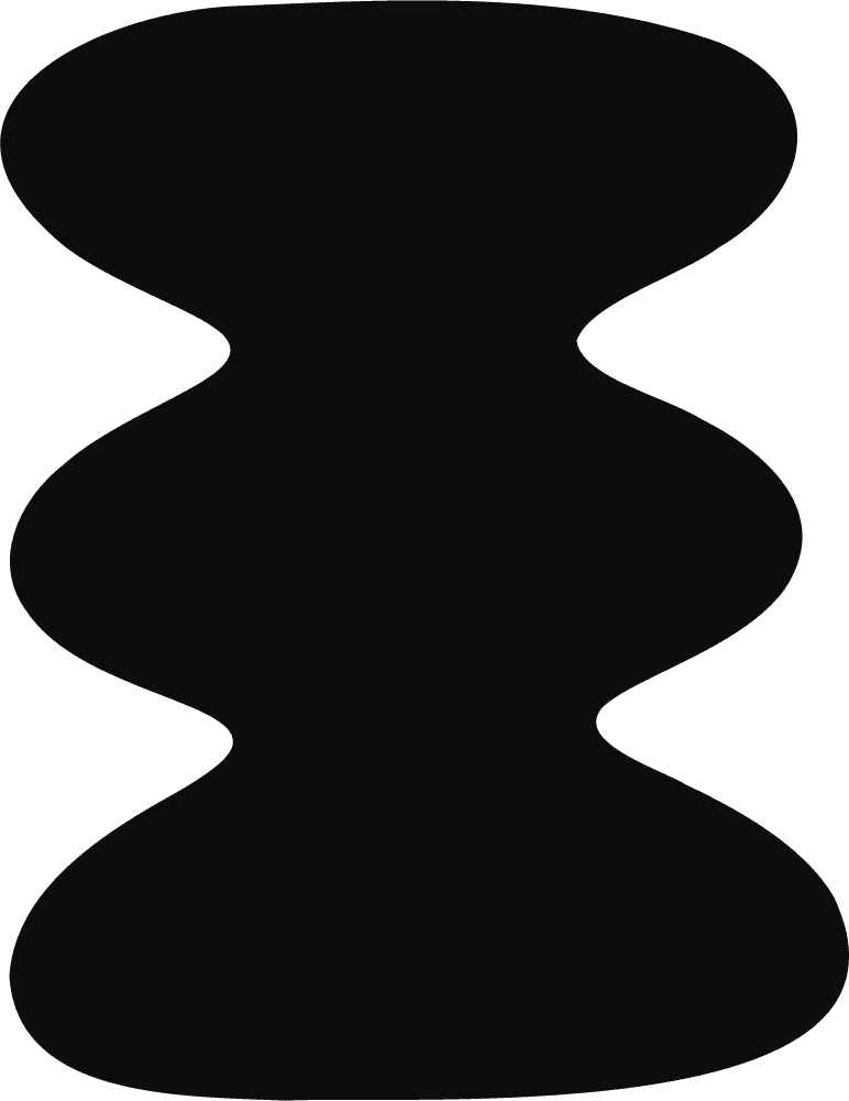 Wavy Column Shape SVG Bold Silhouette Vector
