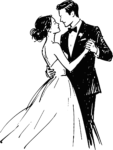 Wedding Couple SVG Romantic Dance Vector