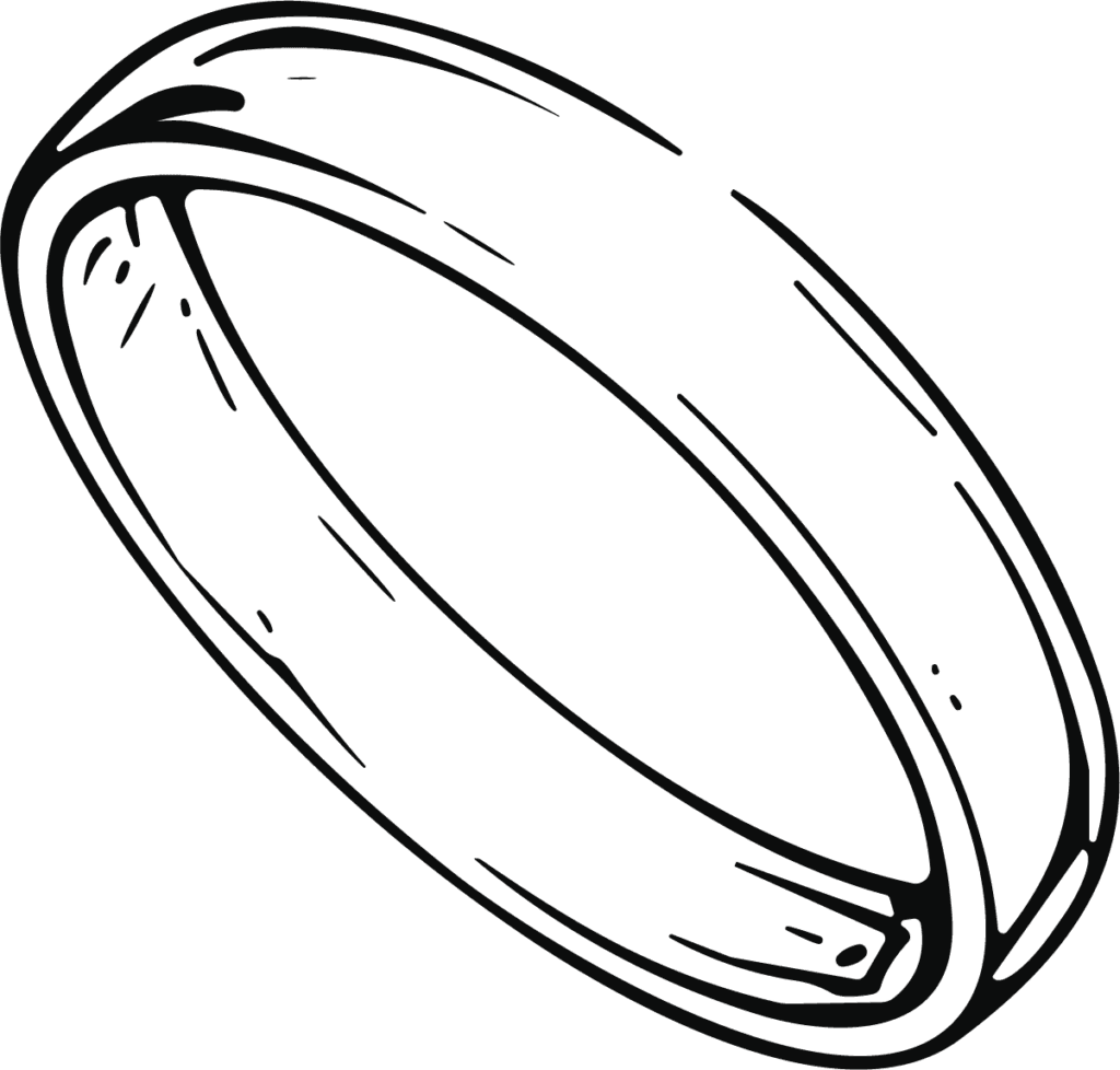 Wedding Ring SVG Bold Outline Vector