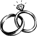 Wedding Rings SVG Sketchy Sparkle Vector