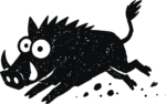 Wild Boar SVG Playful Sprint Vector