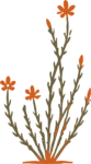 Wildflower Branch SVG Rustic Bloom Vector