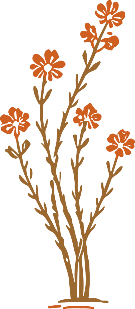 Wildflower Branch SVG Rustic Botanical Vector