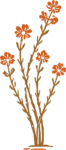 Wildflower Branch SVG Rustic Botanical Vector