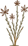 Wildflower Sprigs SVG Rustic Botanical Vector