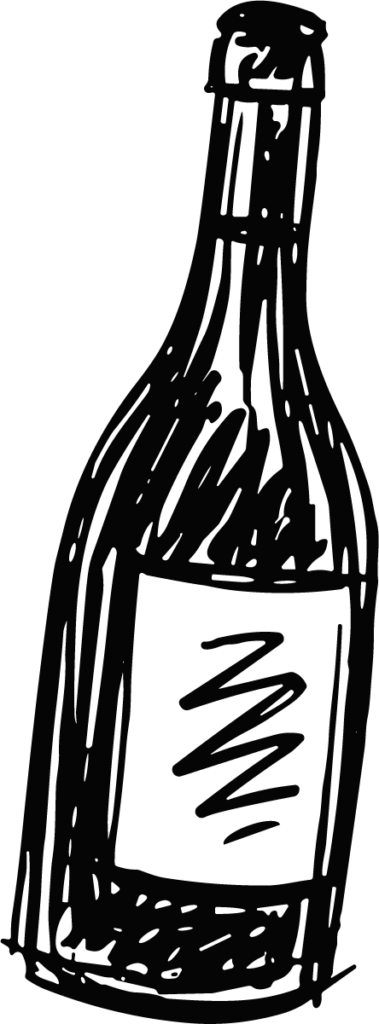 Wine Bottle SVG Rough Ink Sketch Vector